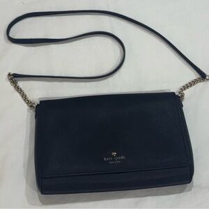 Kate Spade ♠️ Black Crossbody Bag with Pink interior.